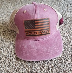 HOLD FAST Patriotic American Flag Ball Hat